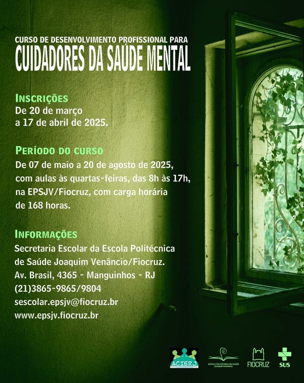 Curso de desenvolvimento profissional em saúde mental ACIERJ Fiocruz