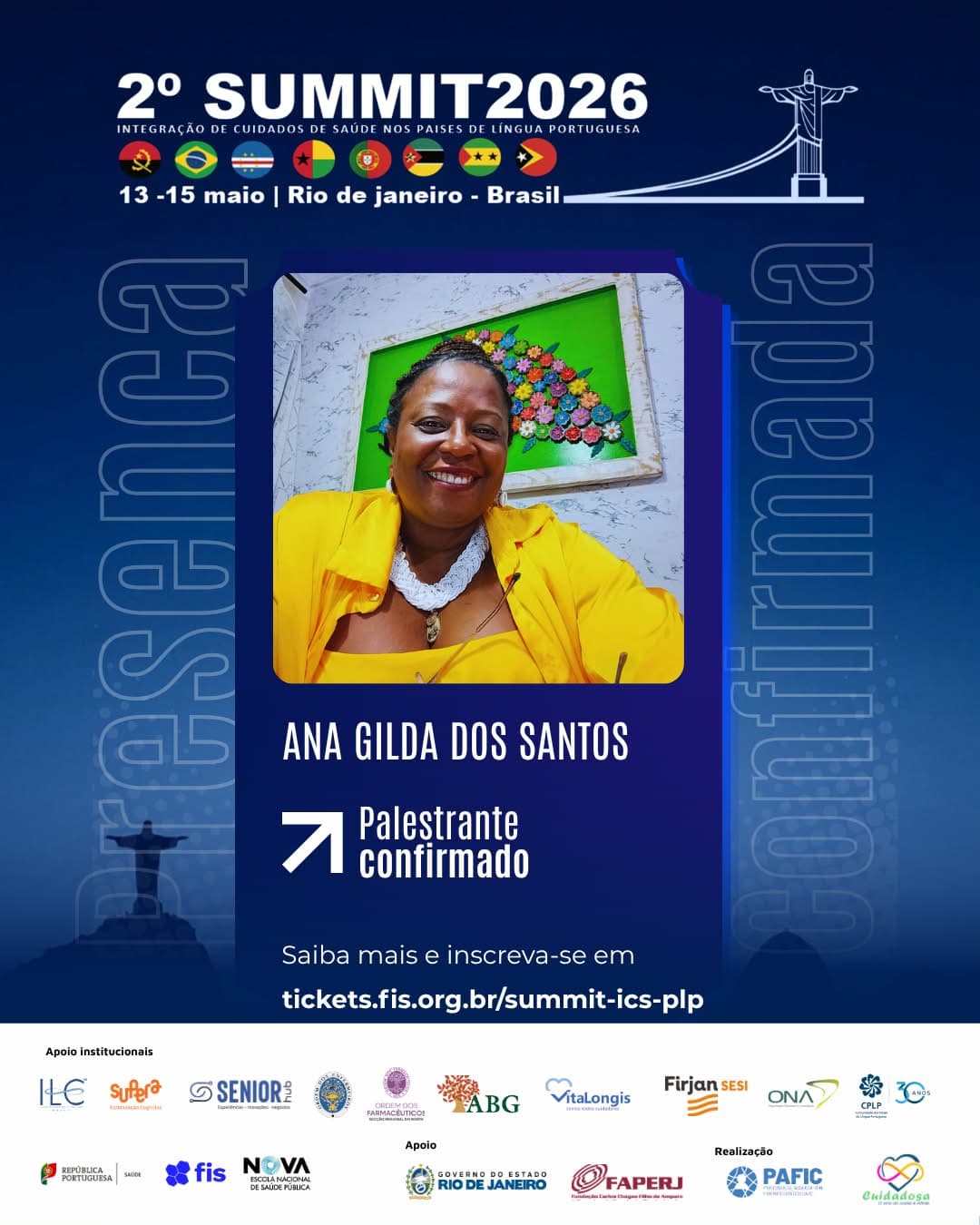 Ana Gilda dos Santos - Palestrante do 2º SUMMIT de Integração de Cuidados de Saúde