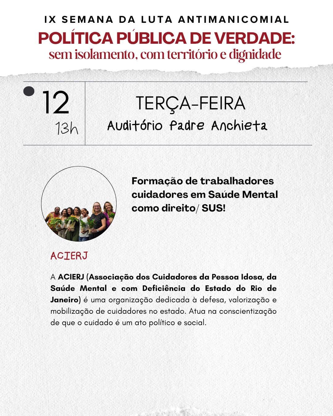 Semana da Luta Antimanicomial — Política Pública de Verdade
