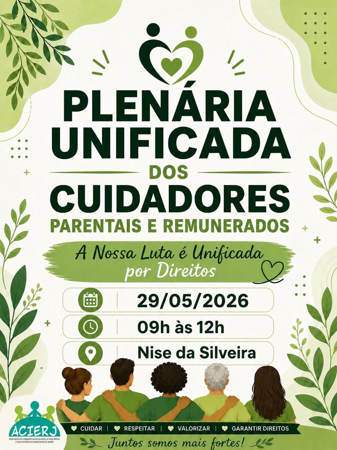 Plenária Unificada dos Cuidadores Parentais e Remunerados — A Nossa Luta é Unificada por Direitos